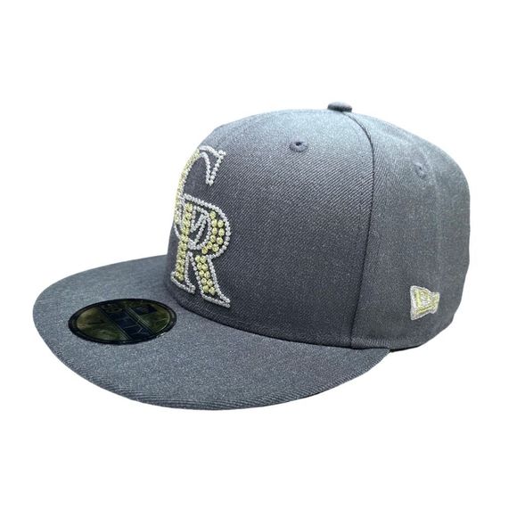 New Era 59Fifty MLB Colorado Rockies Fitted Flat Bill Hat - Size 7 1/4 - Picture 2 of 8